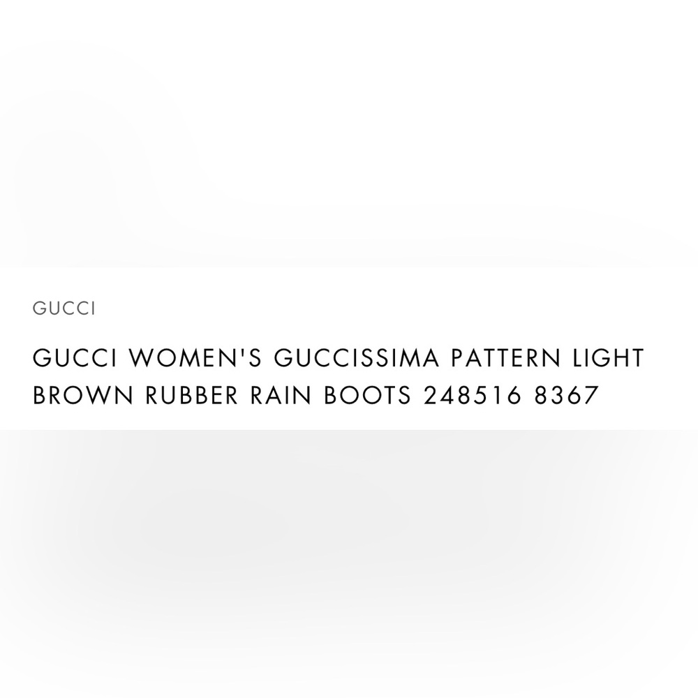 Gucci Monogram Rain Boots EUC - Picture 8 of 8